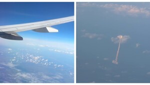 Вид из окна самолета, который запомнится надолго