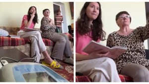 Розыгрыш: бабушка в новостях