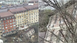 Махачкала уходит под воду: многоквартирный дом  сложился из-за размытого фундамента