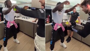 Игрок американского футбола и пилот Формулы 1 демонстрируют невероятные рефлексы