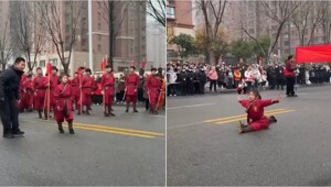 Девочка из Китая поражает мастерством кунг-фу