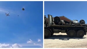 Неудачное приземление военного бронеавтомобиля в Испании