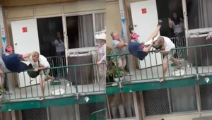 От слов к делу:  мужика выбросили с балкона во время конфликта