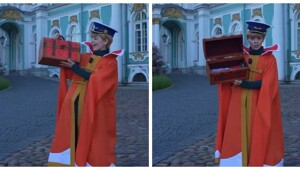 Девушка выглядит как оживший персонаж советской классики