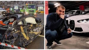 Блогер за рулем BMW устроил страшную аварию на Кутузовском проспекте в Москве