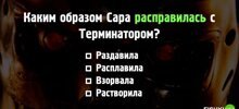 Тест по фильму "Терминатор"