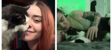 Кошка завела себе человека