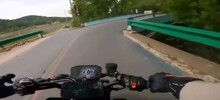Фееричное окончание покатушек на мотоцикле