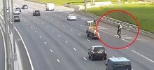 Ещё один смелый и отважный решился перейти МКАД
