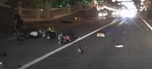 Двухколёсные нарушители встретились друг с другом