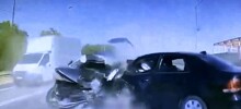 Жутковатое массовое ДТП