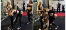 Девушка оседлала "деватавра"
