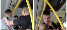 Конфликт мужчины с подростками  в автобусе