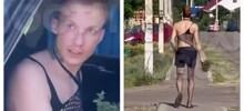 Парень в странном наряде подсел в машину к мужчине