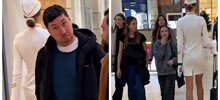 Забавная реакция людей в&nbsp;аэропорту на&nbsp;высокую стюардессу