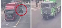 Водитель грузовика не заметил старика и толкал его перед собой несколько километров