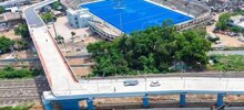 В Индии построили мост с поворотом под углом почти 90 градусов