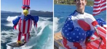 Цукерберг прокатился на&nbsp;серфе в&nbsp;костюме орлана на День независимости США