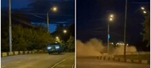 "Трюк" удался - Lexus улетел с моста