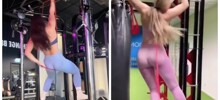 Провал с эластичной резинкой в спортзале
