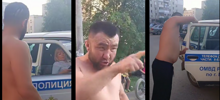 Женский экипаж полиции не смог справиться с одним приезжим, который чуть не вырвал им дверь в машине