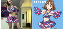 Работница Ozon танцует в самодельном костюме из пакетов