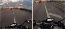 Два мотоциклиста не поделили МКАД