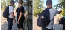 Велосипедист сбил девушку, а потом залил её газом