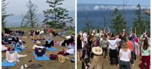 Девушки на природе открывают свои чакры