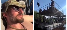 Мужчины устроили трёхдневное путешествие на плоту