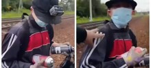 В Москве подростки разрисовали вагон поезда и обматерили охранника