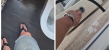 Смелое дизайнерское решение в туалете