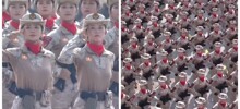 Китайские девушки на военном параде в Пекине