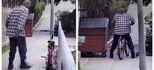 Попытка мужчины украсть велосипед