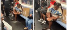 Мерзкое зрелище в метро Нью-Йорка