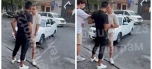 Парень пришёл на помощь другу в драке