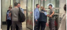 Мужчина угрожает работнику метро