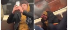 В питерском метро мужчина ради забавы начал снимать пассажиров на телефон, но получил ногой в лицо