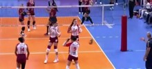 Опоссум выбежал на волейбольную площадку