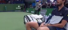 Российский теннисист выругался после победы в матче