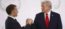 Президент Франции опять не смог «отвоевать» свою руку. На этот раз у Трампа