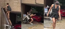 Забыла ключи и решила залезть в окно