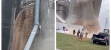 Обрушения силосной башни в американском городе