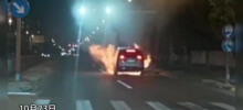 Возгорание электрического минивэна Li Mega в Шанхае: водитель и пассажир успели покинуть салон