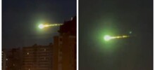 Таинственный зеленый объект пролетел ночью над Москвой