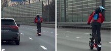 В Москве электросамокатчик разогнался до 110 км/ч, лавируя между машинами