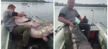 Польские рыбаки поймали огромного сома