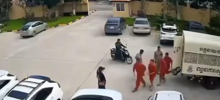 Момент побега преступников в Камбодже