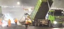 В Китае уложили 8 тысяч тонн асфальта за одну ночь