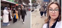 Женщина в шоке от увиденного на улицах Лондона